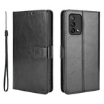Wallet Design Crazy Horse Skin Leather Stand Shell with Strap for Oppo A74 4G / F19