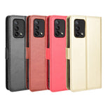 Wallet Design Crazy Horse Skin Leather Stand Shell with Strap for Oppo A74 4G / F19