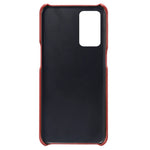Double Card Slots PU Leather Coated PC Shell Cover Case for Oppo Reno6 5G