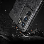 Litchi Texture Full Coverage Leather Flexible TPU Protective Back Cover Case for Oppo Reno6 5G