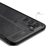 Litchi Texture Full Coverage Leather Flexible TPU Protective Back Cover Case for Oppo Reno6 5G