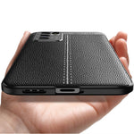 Litchi Texture Full Coverage Leather Flexible TPU Protective Back Cover Case for Oppo Reno6 5G