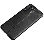 Litchi Texture Full Coverage Leather Flexible TPU Protective Back Cover Case for Oppo Reno6 5G