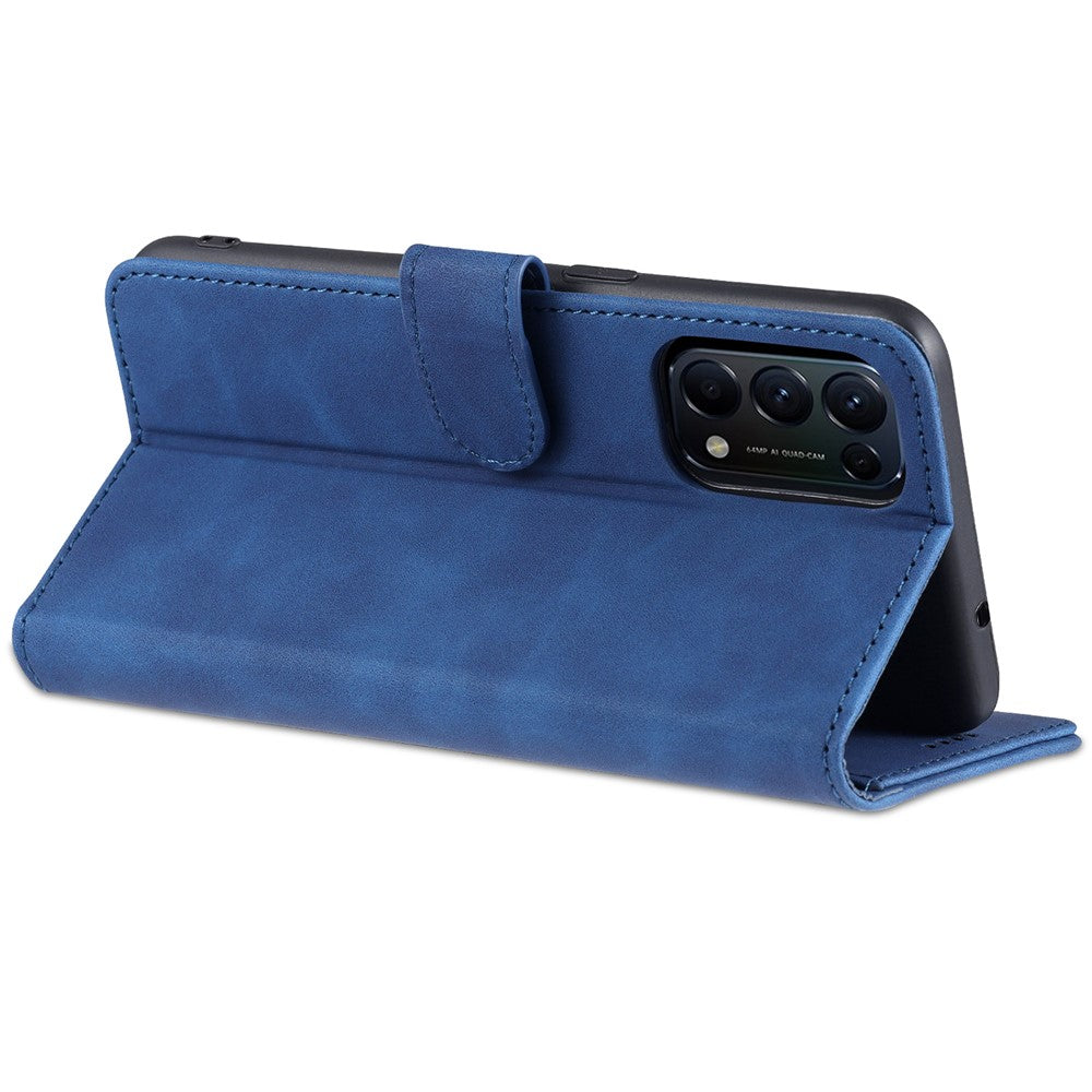 AZNS PU-læderetui med stativ og pung til Oppo Reno5 4G/Reno5 5G/Reno5 K/Find X3 Lite