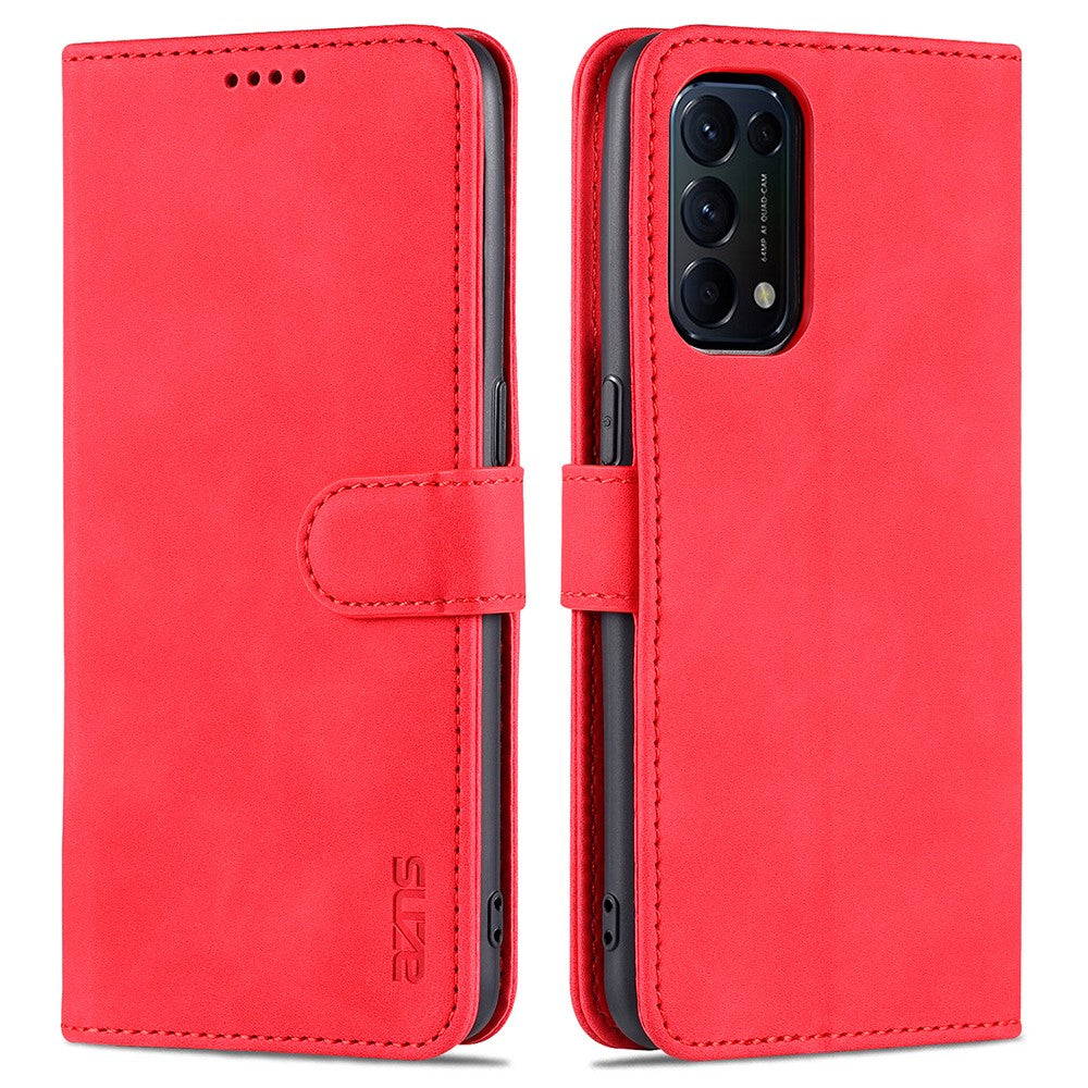 AZNS PU-læderetui med stativ og pung til Oppo Reno5 4G/Reno5 5G/Reno5 K/Find X3 Lite