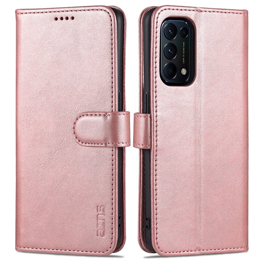 AZNS PU-læderetui med stativ og pung til Oppo Reno5 4G/Reno5 5G/Reno5 K/Find X3 Lite