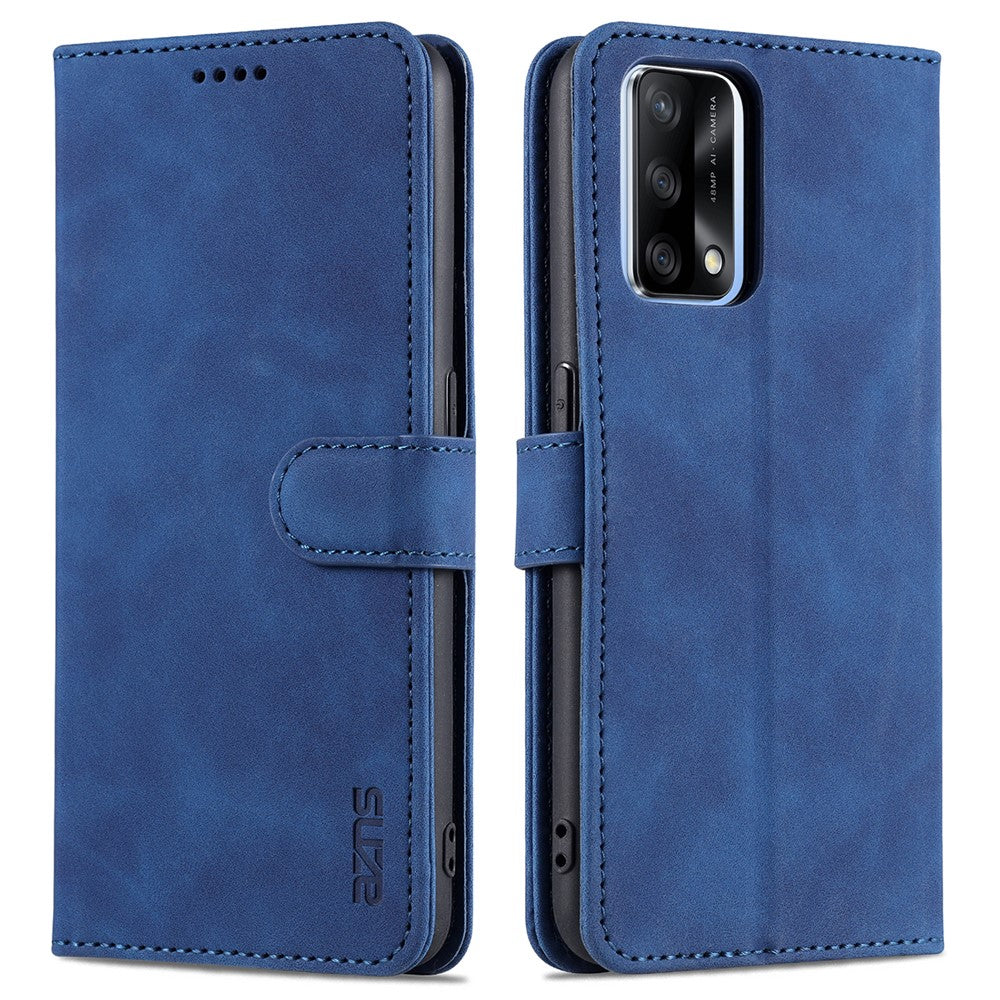 AZNS Stand Wallet Design Leather Phone Case Cover for Oppo A74 4G / Oppo F19