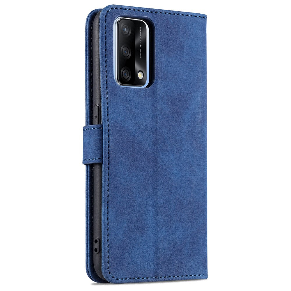 AZNS-læderetui med stativ og pungdesign til Oppo A74 4G / Oppo F19