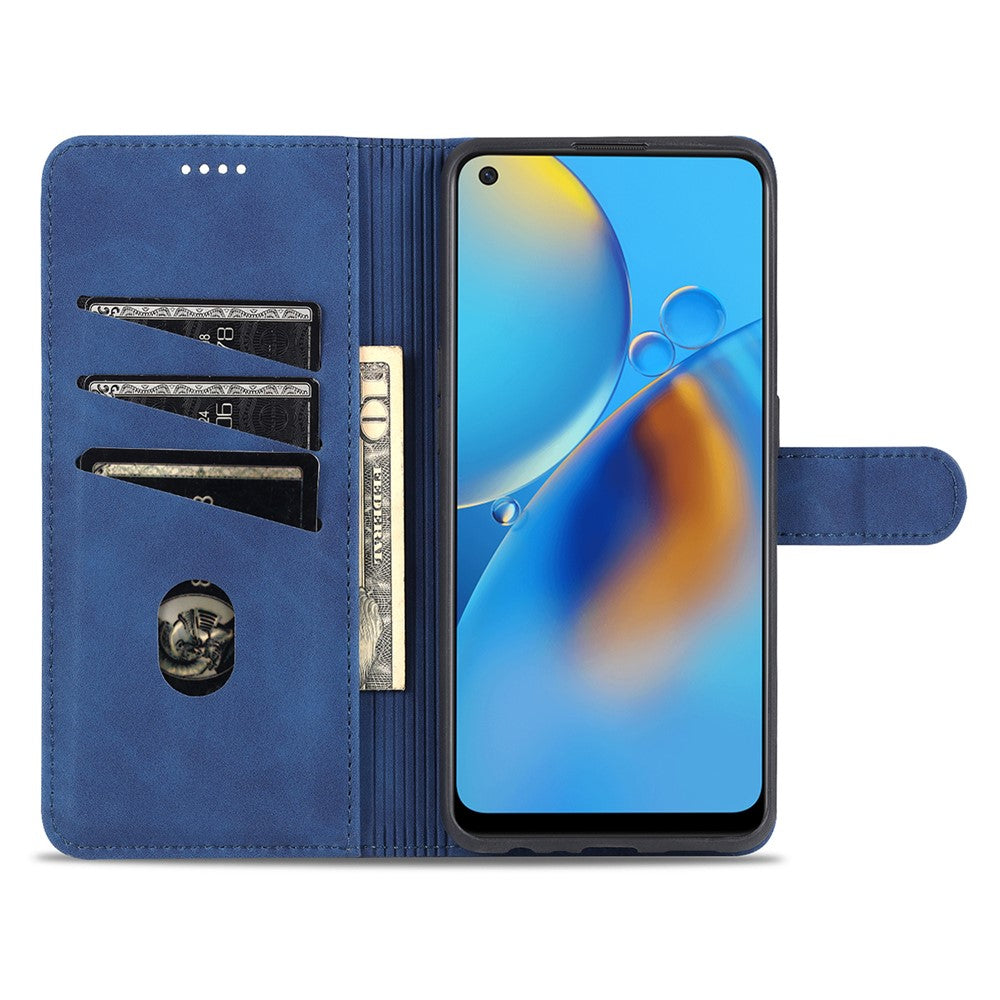 AZNS-læderetui med stativ og pungdesign til Oppo A74 4G / Oppo F19