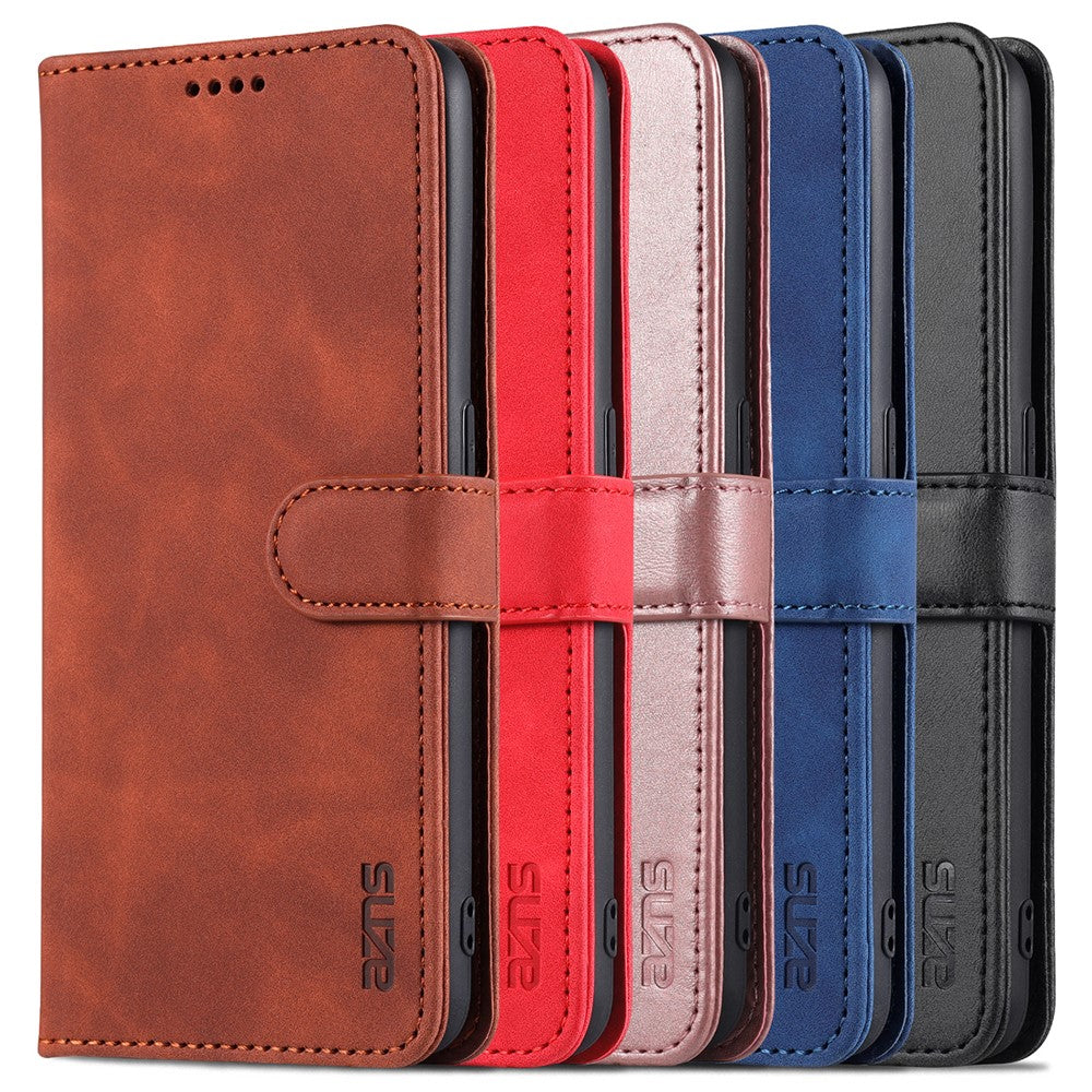 AZNS Stand Wallet Design Leather Phone Case Cover for Oppo A74 4G / Oppo F19