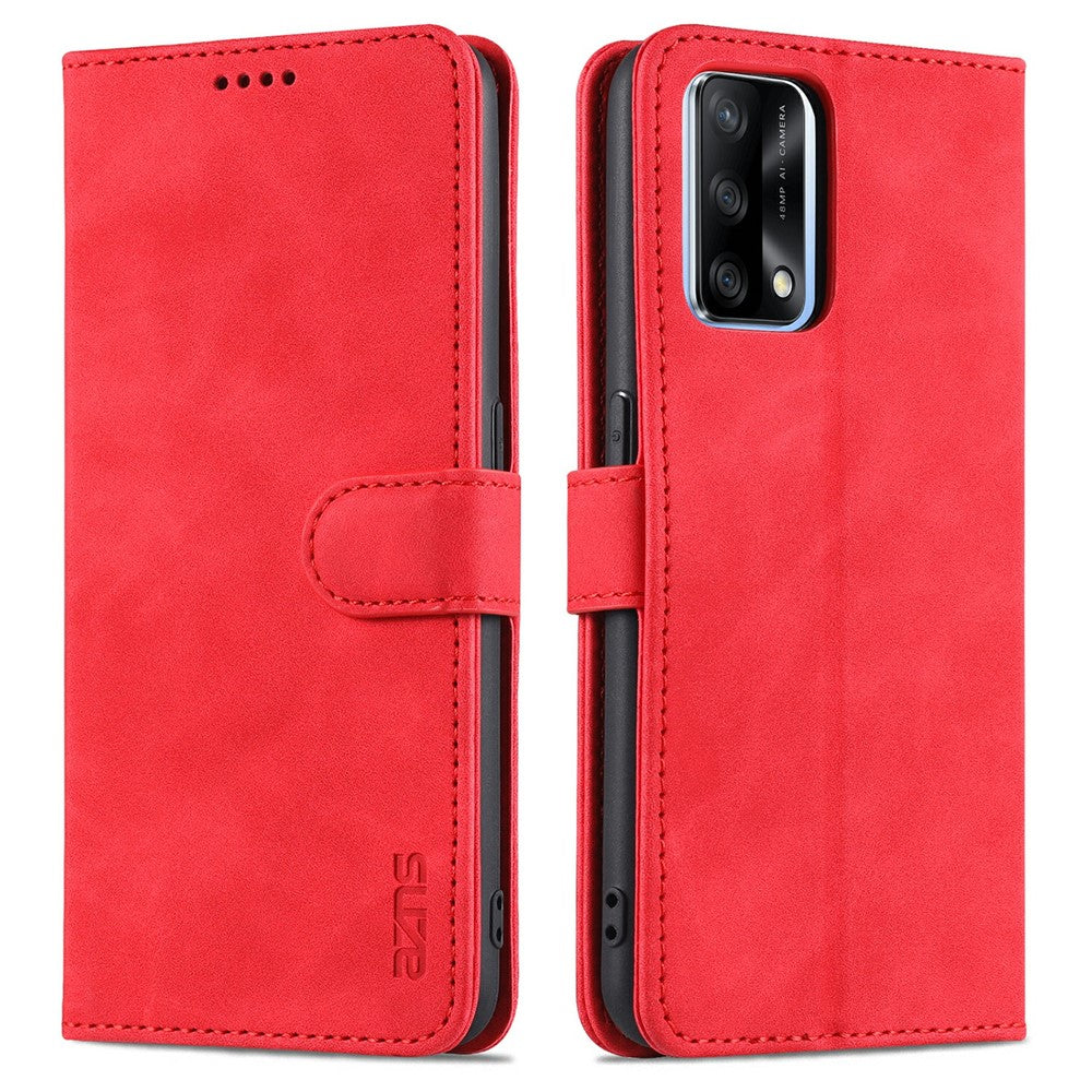 AZNS-læderetui med stativ og pungdesign til Oppo A74 4G / Oppo F19