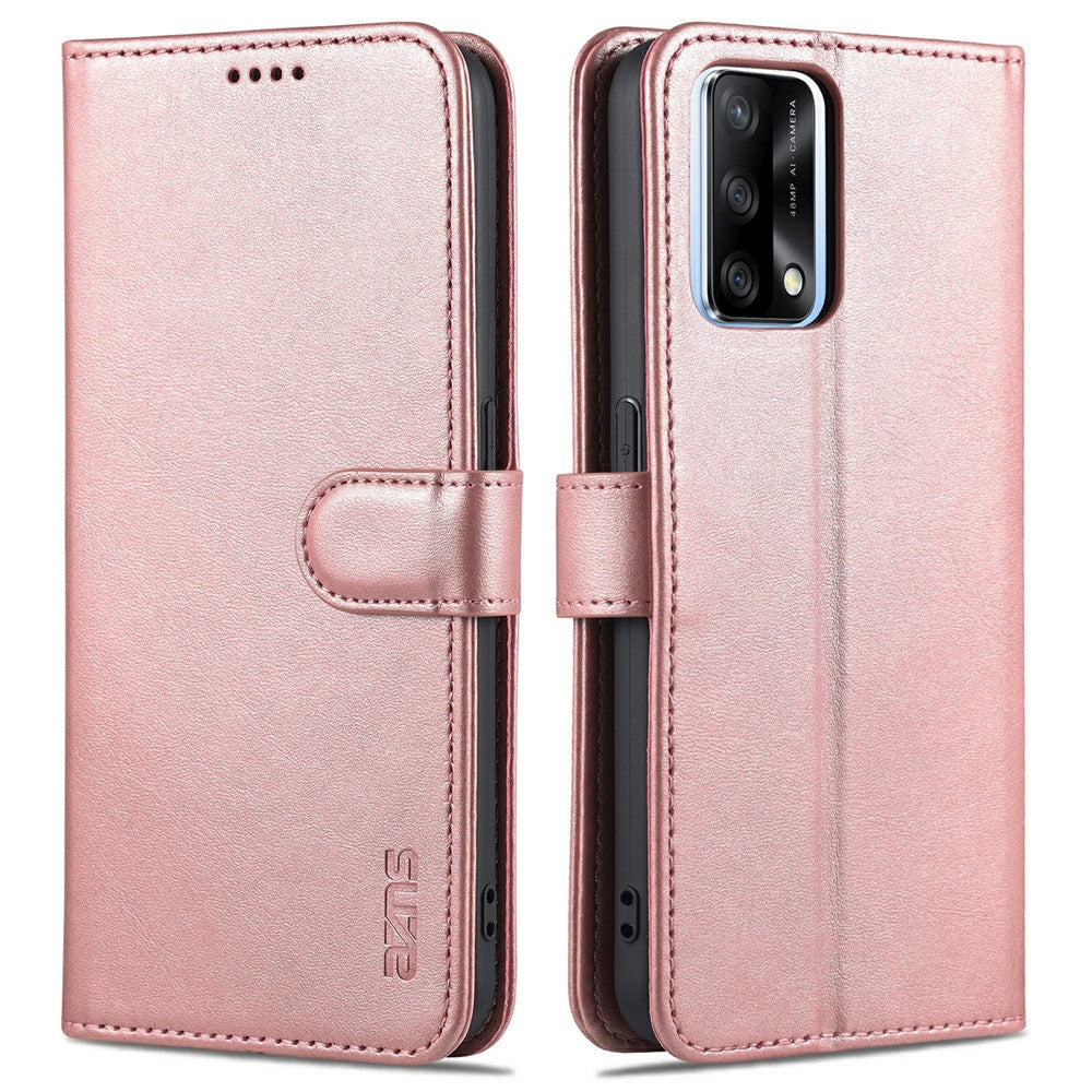 AZNS-læderetui med stativ og pungdesign til Oppo A74 4G / Oppo F19
