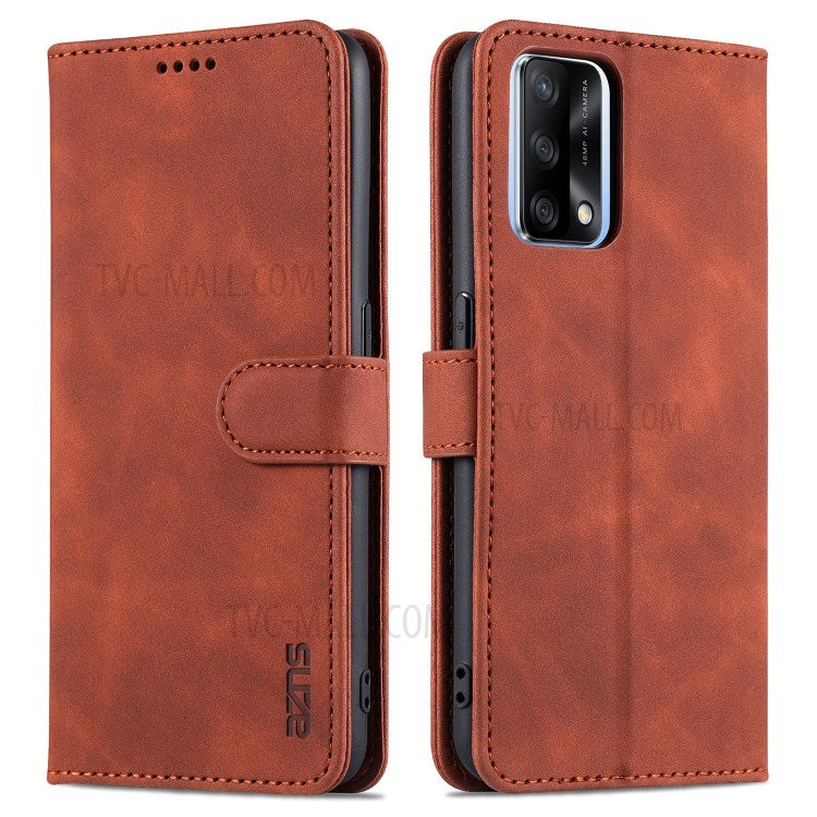 AZNS-læderetui med stativ og pungdesign til Oppo A74 4G / Oppo F19
