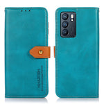 KHAZNEH Stand Wallet Protective Case Cell Phone Leather Cover with Golden Magnetic Clasp for Oppo Reno6 5G