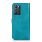 KHAZNEH Stand Wallet Protective Case Cell Phone Leather Cover with Golden Magnetic Clasp for Oppo Reno6 5G