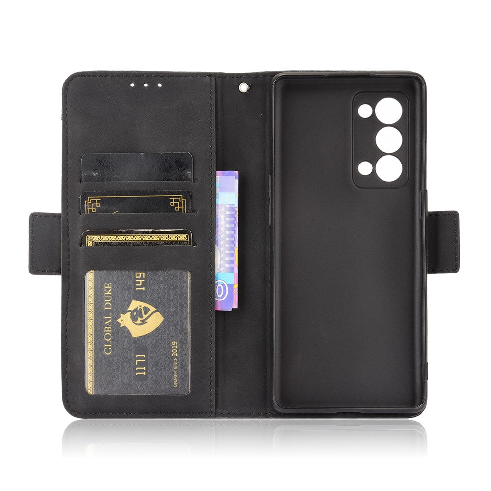 Plånboksfodral i PU-läder med flera kortfack och stativ för Oppo Reno6 Pro+ 5G/Pro 5G (Snapdragon)