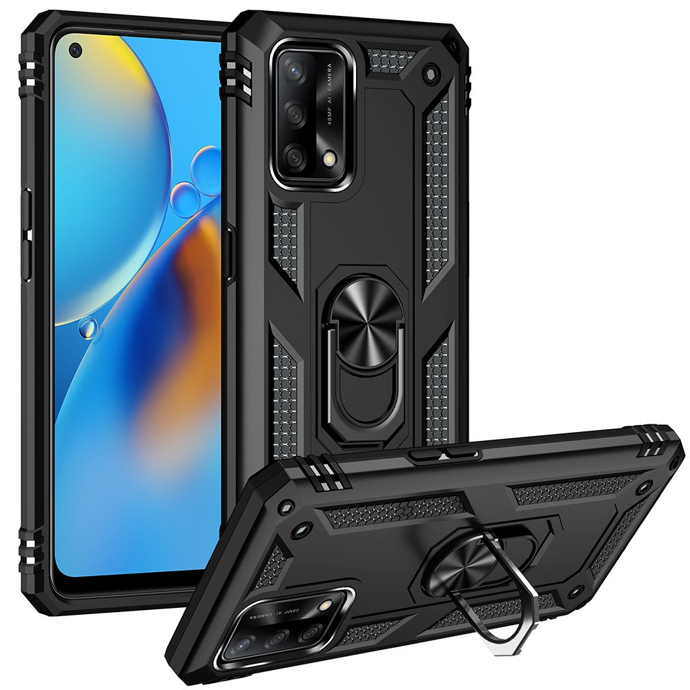 Militærklassificeret Hybrid Hård PC + Blød TPU Kraftig Stødabsorberende Beskyttelsescover til Oppo A74 4G / Oppo F19