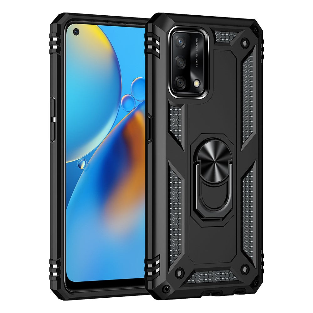 Militærklassificeret Hybrid Hård PC + Blød TPU Kraftig Stødabsorberende Beskyttelsescover til Oppo A74 4G / Oppo F19