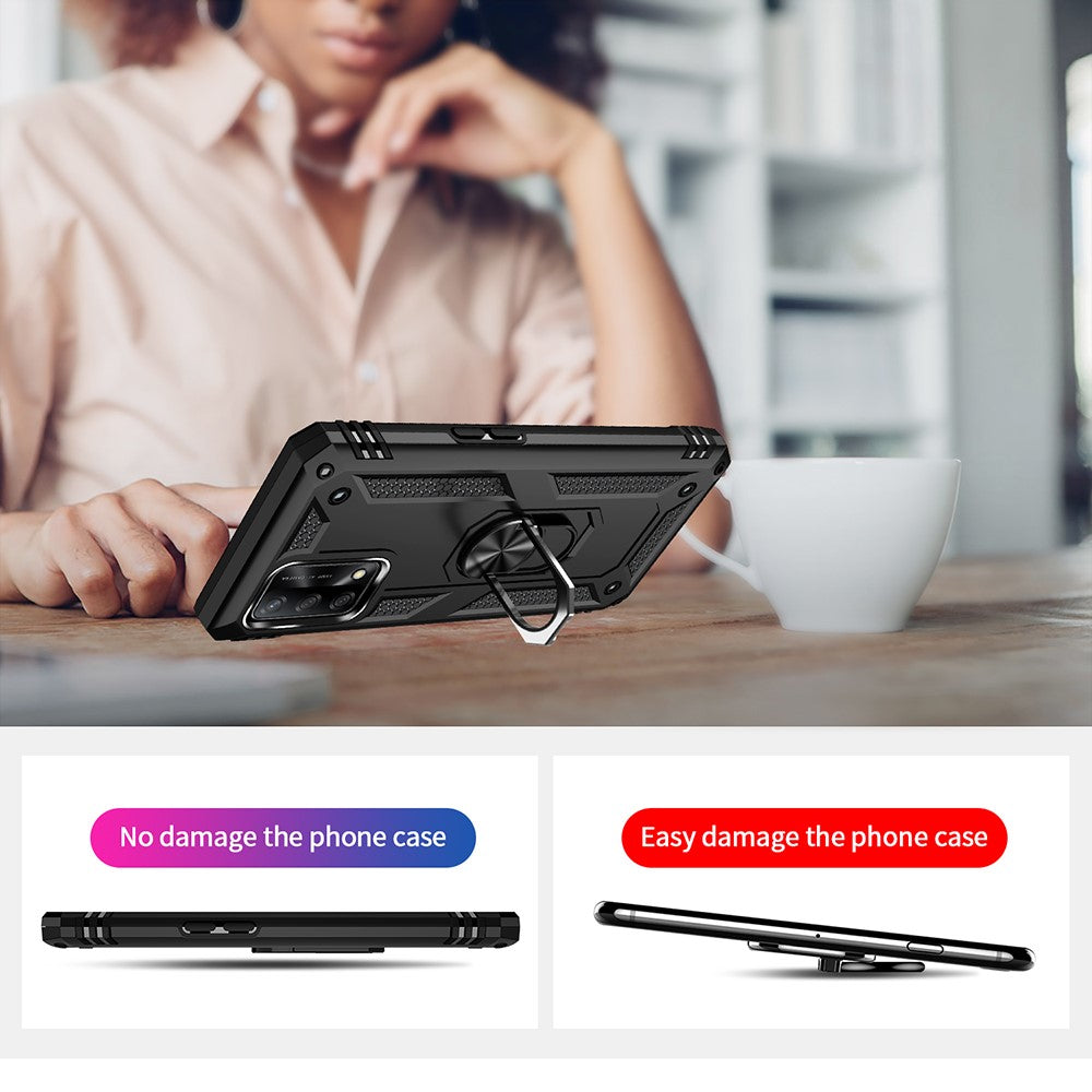 Militærklassificeret Hybrid Hård PC + Blød TPU Kraftig Stødabsorberende Beskyttelsescover til Oppo A74 4G / Oppo F19