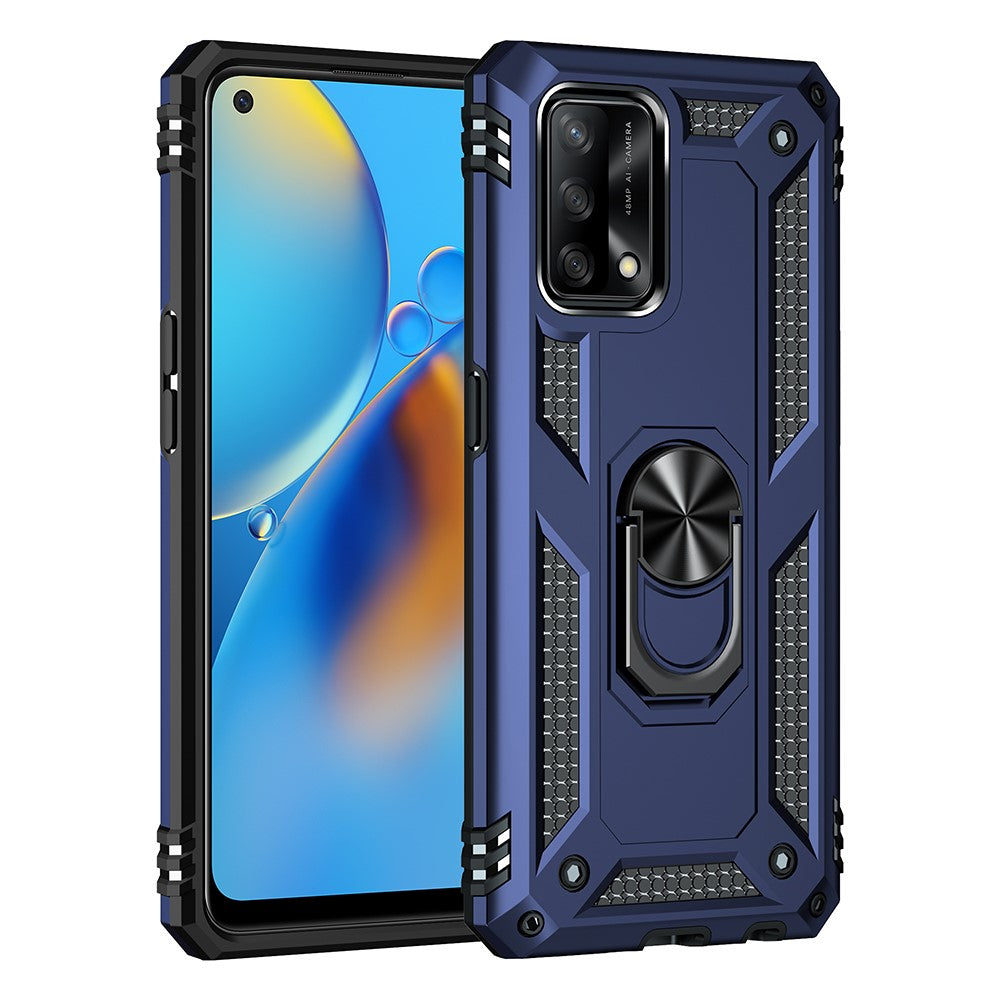 Militærklassificeret Hybrid Hård PC + Blød TPU Kraftig Stødabsorberende Beskyttelsescover til Oppo A74 4G / Oppo F19