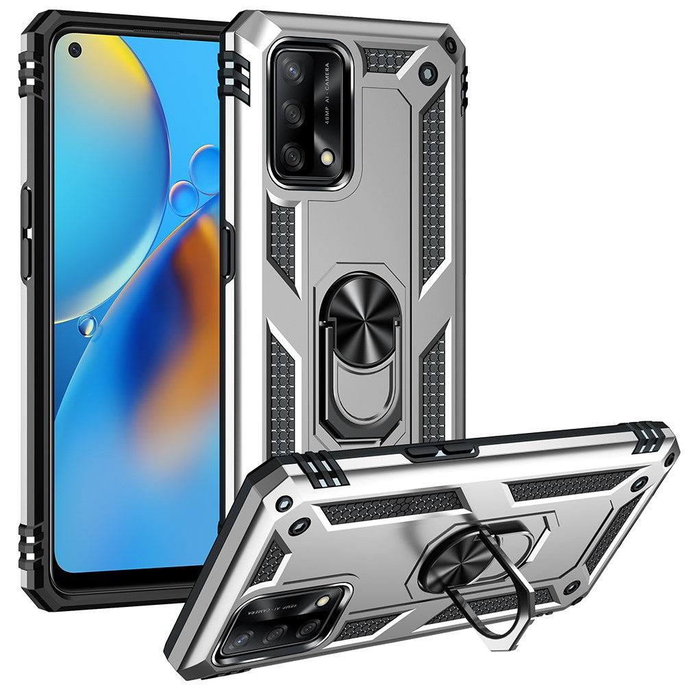 Militærklassificeret Hybrid Hård PC + Blød TPU Kraftig Stødabsorberende Beskyttelsescover til Oppo A74 4G / Oppo F19
