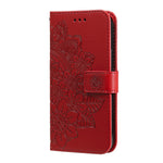 PU Leather Imprint Flowers Pattern Wallet Phone Stand Case with Lanyard for Oppo A93 5G (Chinese Version)/A74 5G/A54 5G