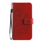 PU Leather Imprint Flowers Pattern Wallet Phone Stand Case with Lanyard for Oppo A93 5G (Chinese Version)/A74 5G/A54 5G