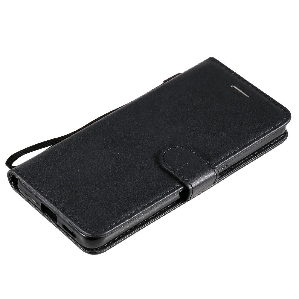 For Oppo Reno6 5G Case Solid Color Leather Mobile Cover Wallet Stand with Strap