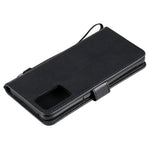 For Oppo Reno6 5G Case Solid Color Leather Mobile Cover Wallet Stand with Strap