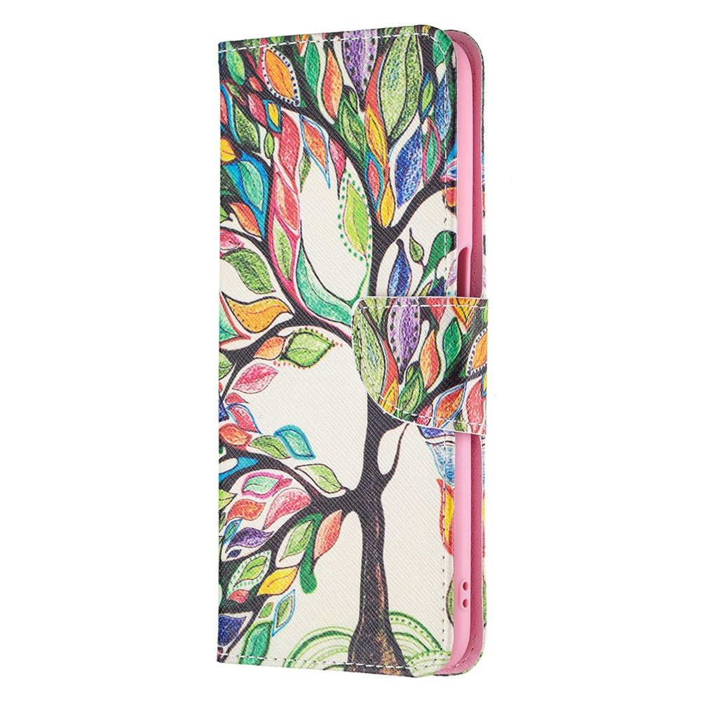 Wallet Design Drop-Resistant Pattern Printing Magnetic Leather Case with Adjustable Stand for Oppo A54 4G / A54s / A16 / A16s / A55 5G