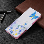 Mønsterprintet tegnebogs-etui i tekstureret læder med magnetisk lukkemekanisme til Oppo A74 4G/F19 4G