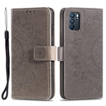 Phone Case Cover PU Leather Imprinted Mandala Pattern Wallet Stand Case for Oppo Reno6 5G