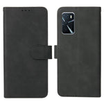 Skin-Touch PU-læder flip-folio-stander magnetisk suge stærk lukning pung telefonetui til Oppo A16 / A53s 5G / A55 5G