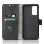 Skin-Touch PU-læder flip-folio-stander magnetisk suge stærk lukning pung telefonetui til Oppo A16 / A53s 5G / A55 5G