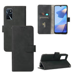 Skin-Touch PU-læder flip-folio-stander magnetisk suge stærk lukning pung telefonetui til Oppo A16 / A53s 5G / A55 5G