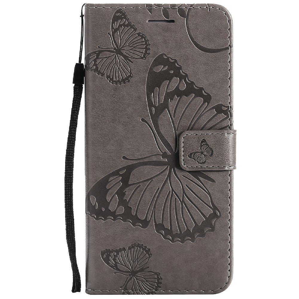 Oppo Reno5 4G / 5G / Reno5 K / Find X3 Lite Plånboksfodral Läderfodral med Blommigt Fjärilstryck och Stativ