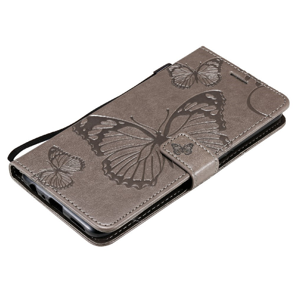 Oppo Reno5 4G / 5G / Reno5 K / Find X3 Lite Plånboksfodral Läderfodral med Blommigt Fjärilstryck och Stativ