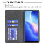 Oppo Reno5 4G / Reno5 5G / Reno5 K / Find X3 Lite Rhombus-liknande präglad läderfodral med korthållardesign