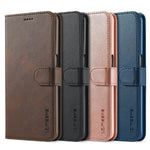 LC.IMEEKE Wallet Design Leather Phone Stand Case Shell for Oppo Reno5 4G/5G / Reno5 K 4G/5G / Find X3 Lite