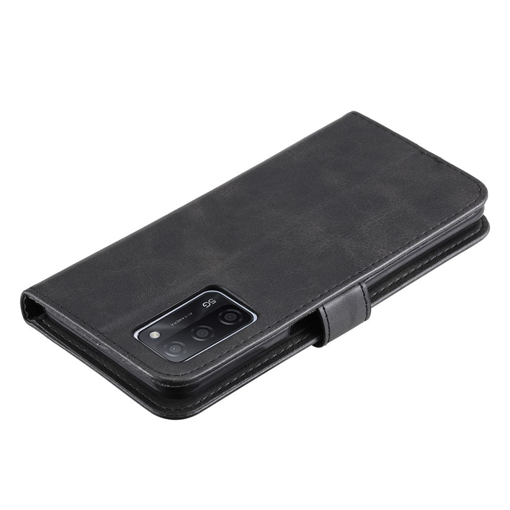 Fuld beskyttelse lynlåslomme læderetui mobiltelefoncover til Oppo A16/A16s/A54s/A55 5G/A54 4G