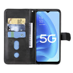Fuld beskyttelse lynlåslomme læderetui mobiltelefoncover til Oppo A16/A16s/A54s/A55 5G/A54 4G
