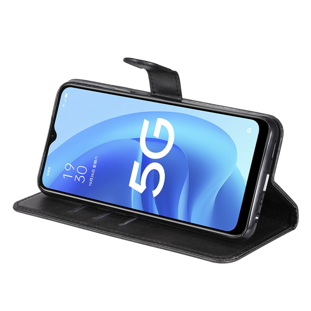 Fuld beskyttelse lynlåslomme læderetui mobiltelefoncover til Oppo A16/A16s/A54s/A55 5G/A54 4G