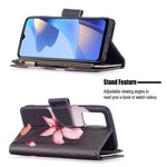 Pattern Printing PU Leather Wallet Shockproof Flip Cover Zipper Pocket Case with Stand and Strap for Oppo A16 / A16s / A54s