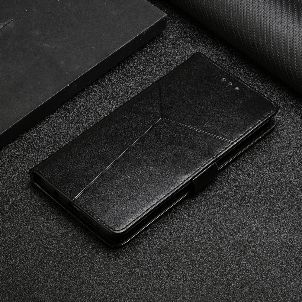 Imprinting Y-shaped Line Stand Wallet Leather Case Shell for Oppo Reno6 5G