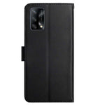 Wallet Phone Flip Shell For Oppo A74 4G/Oppo F19 Shockproof Nappa Texture Solid Color Stand Genuine Leather Mobile Phone Cover