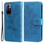 Xiaomi Redmi Note 11 5G (Kina) (MediaTek)/Note 11T 5G/Note 11S 5G Blommigt tryck, dubbelsidigt magnetiskt spänne, PU-läder, stativ, plånboksfodral med handrem