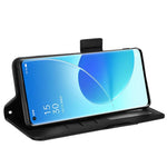 Välskyddat plånboksfodral i PU-läder med dubbelt magnetlås och litchitextur för Oppo Reno6 Pro+ 5G/Reno6 Pro 5G (Snapdragon)
