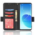 Välskyddat plånboksfodral i PU-läder med dubbelt magnetlås och litchitextur för Oppo Reno6 Pro+ 5G/Reno6 Pro 5G (Snapdragon)