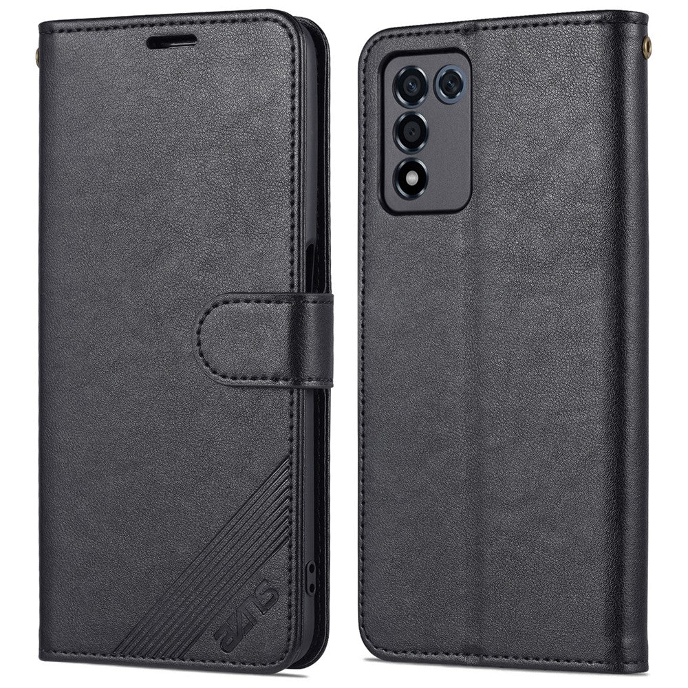 AZNS PU Læder Telefoncover Stativ Tegnebog Beskyttelsesetui til Oppo K9s/Realme Q3s