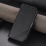 AZNS PU Leather Phone Case Stand Wallet Protective Cover for Oppo K9s/Realme Q3s